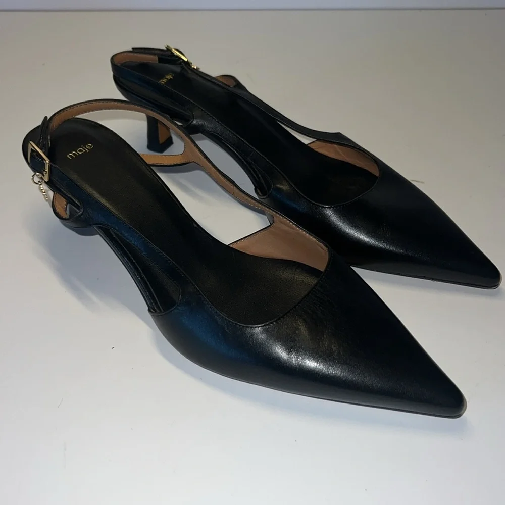 Fayna Pointed Toe Open Mid Heel Pumps